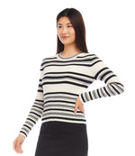 Stripe Ribbed Sweater Top