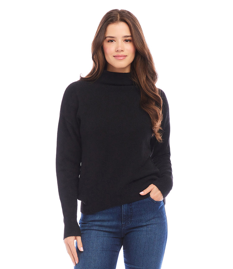 Petite Size Mock Neck Sweater