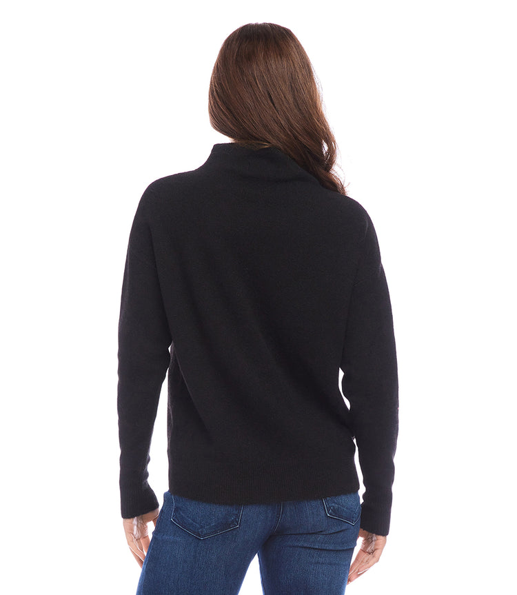 Petite Size Mock Neck Sweater