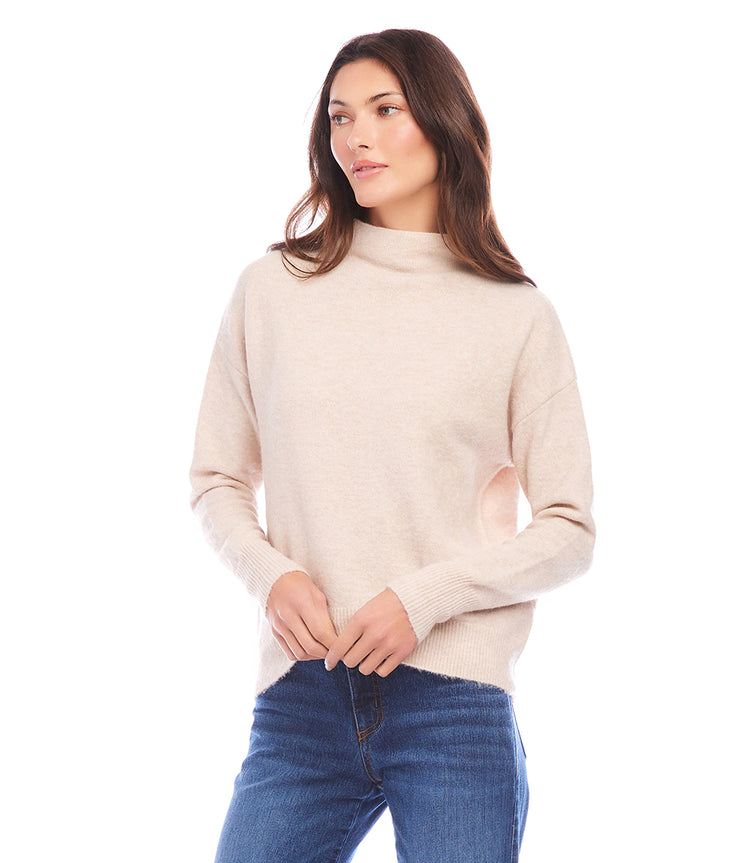 Petite Size Mock Neck Sweater