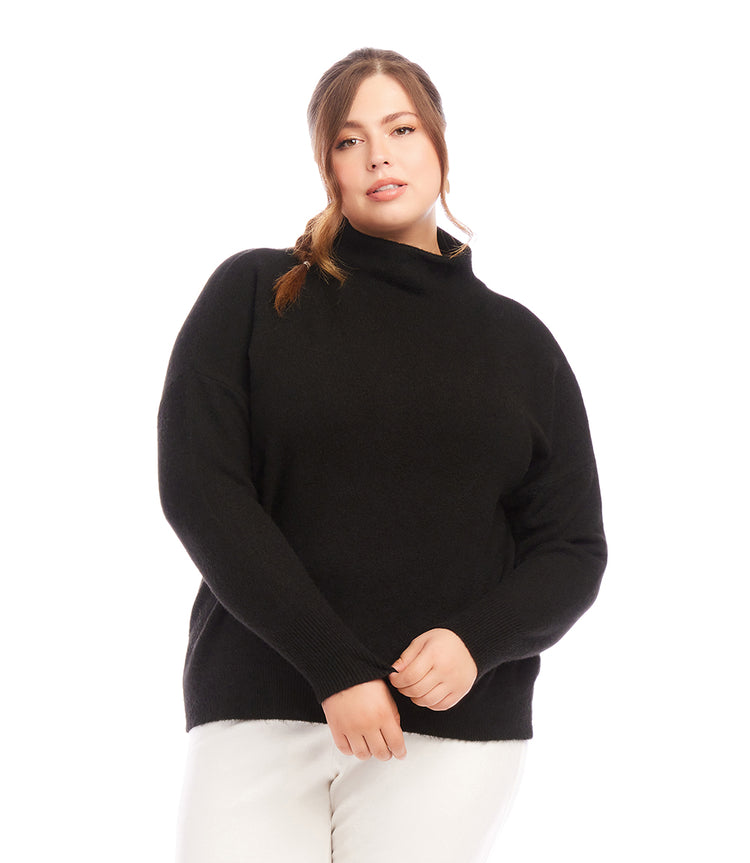 Plus Size Mock Neck Sweater