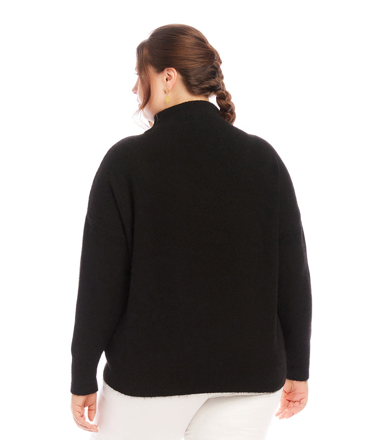 Plus Size Mock Neck Sweater