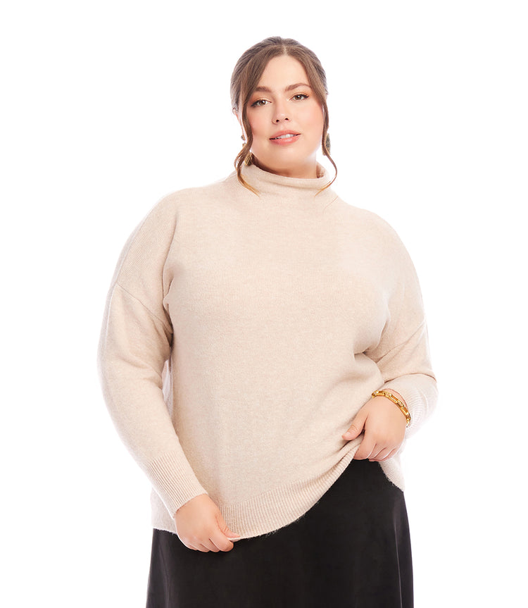 Plus Size Mock Neck Sweater