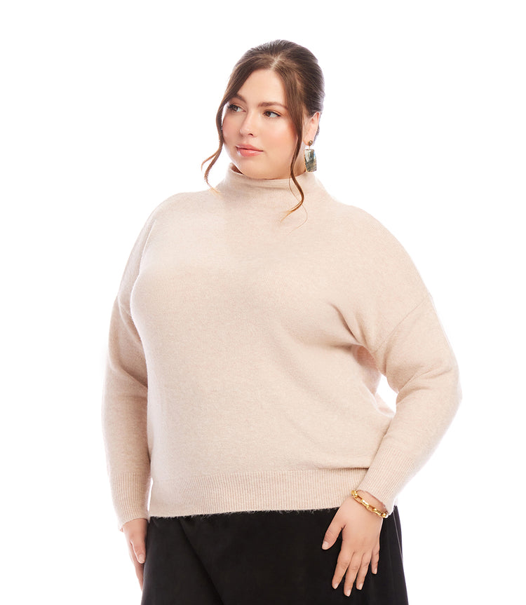 Plus Size Mock Neck Sweater