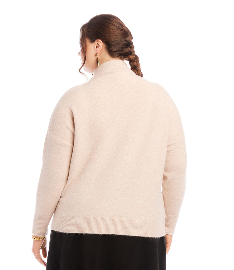 Plus Size Mock Neck Sweater