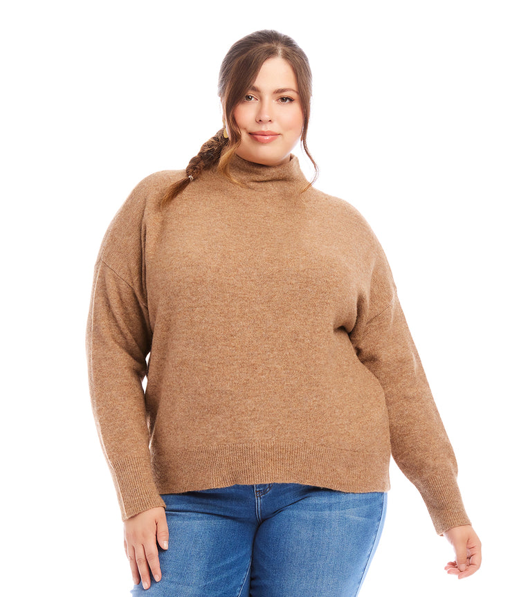 Plus Size Mock Neck Sweater