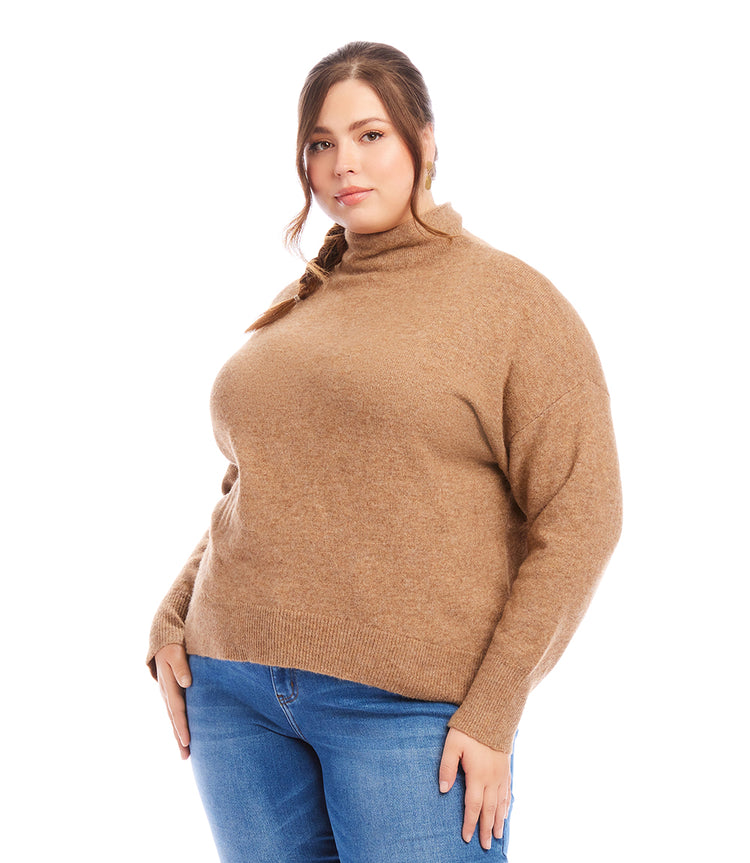 Plus Size Mock Neck Sweater