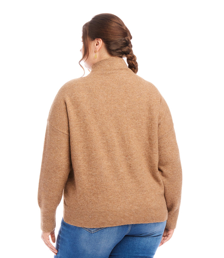 Plus Size Mock Neck Sweater