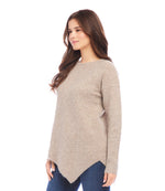 Petite Size Asymmetric Hem Sweater