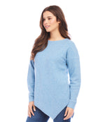 Petite Size Asymmetric Hem Sweater