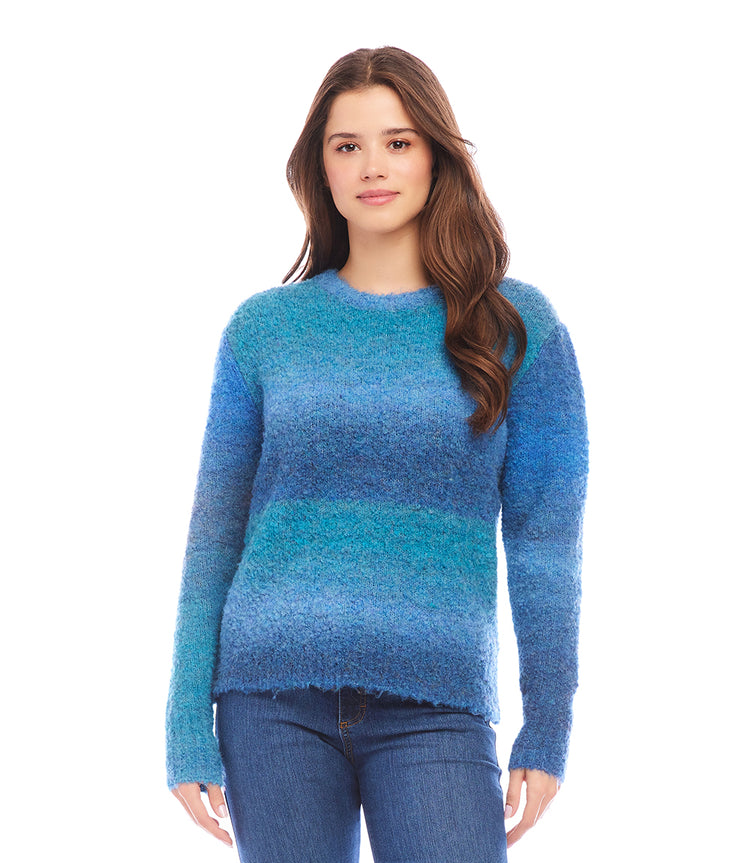 Petite Size Ombre Boucle Sweater