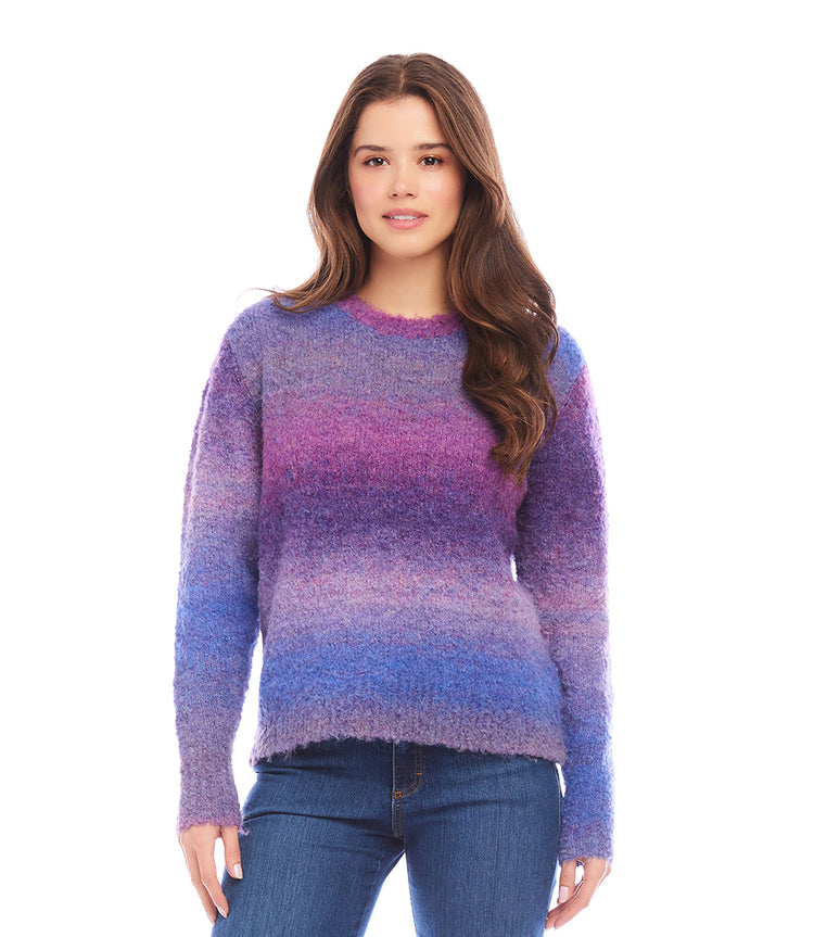 Petite Size Ombre Boucle Sweater