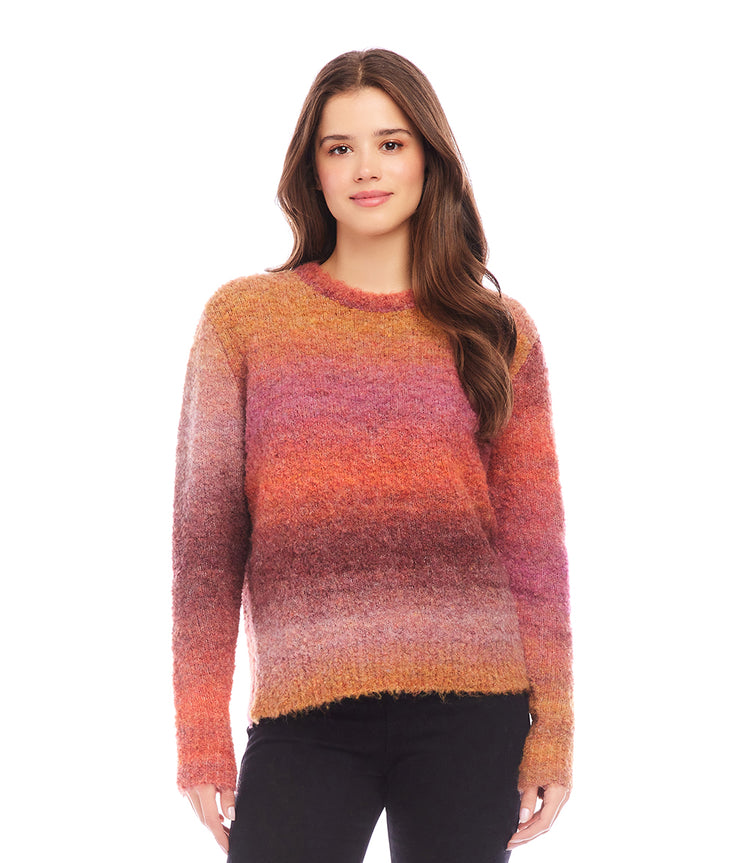 Petite Size Ombre Boucle Sweater