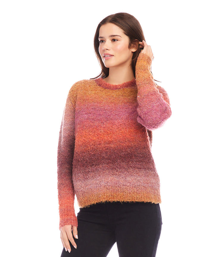 Petite Size Ombre Boucle Sweater