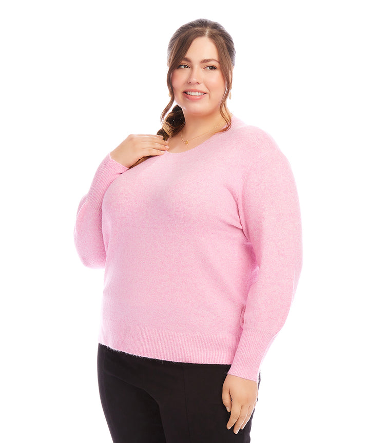 Plus Size Blouson Sleeve Sweater