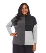 Plus Size Colorblock Sweater