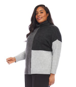 Plus Size Colorblock Sweater