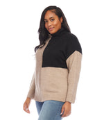 Plus Size Colorblock Sweater