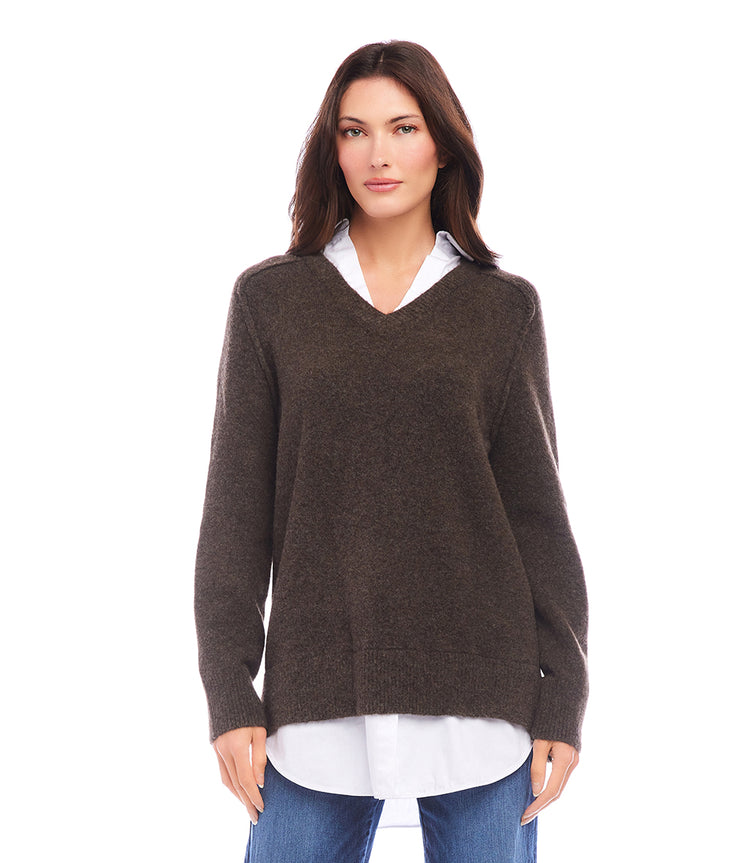 Petite Size Layered Sweater