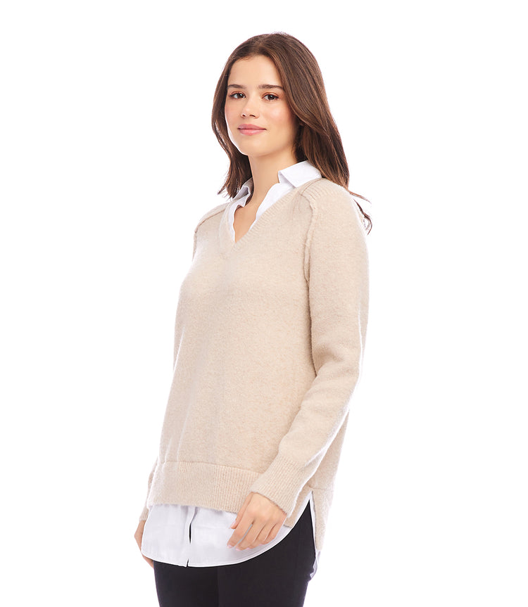 Petite Size Layered Sweater