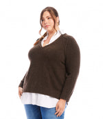 Plus Size Layered Sweater