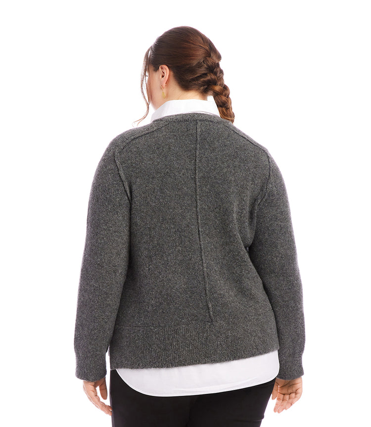 Plus Size Layered Sweater