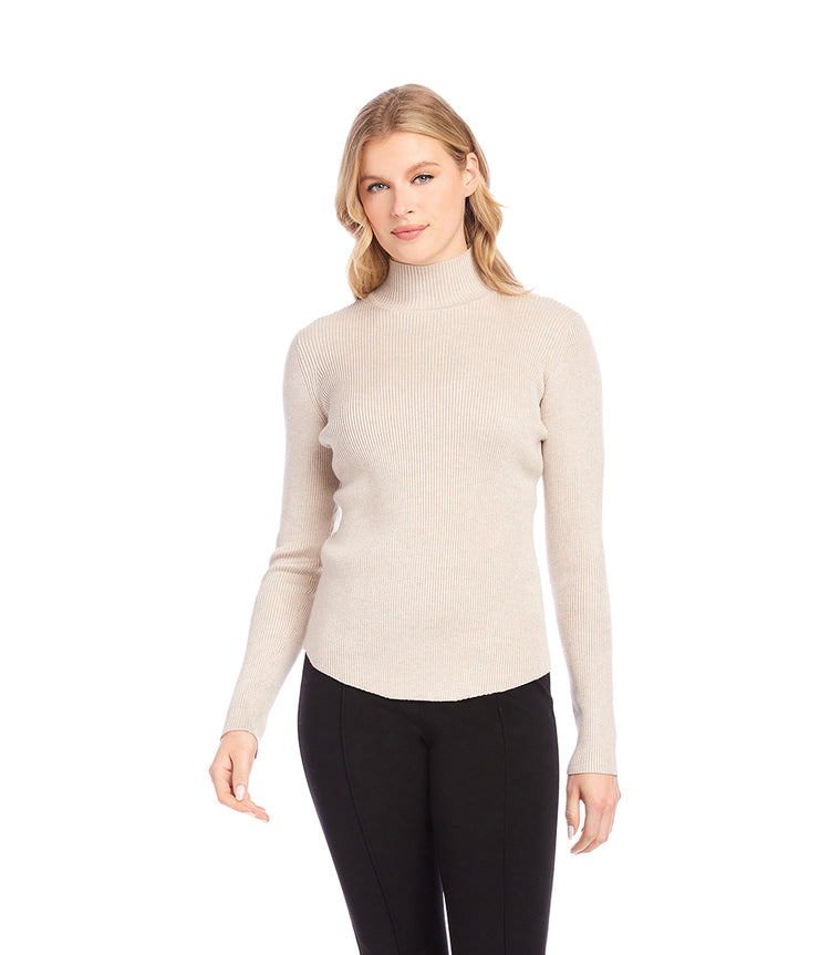 Ribbed Turtleneck Sweater