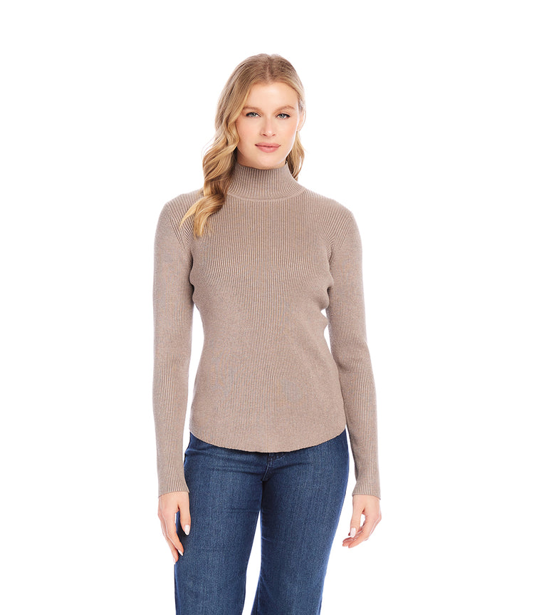 Ribbed Turtleneck Sweater