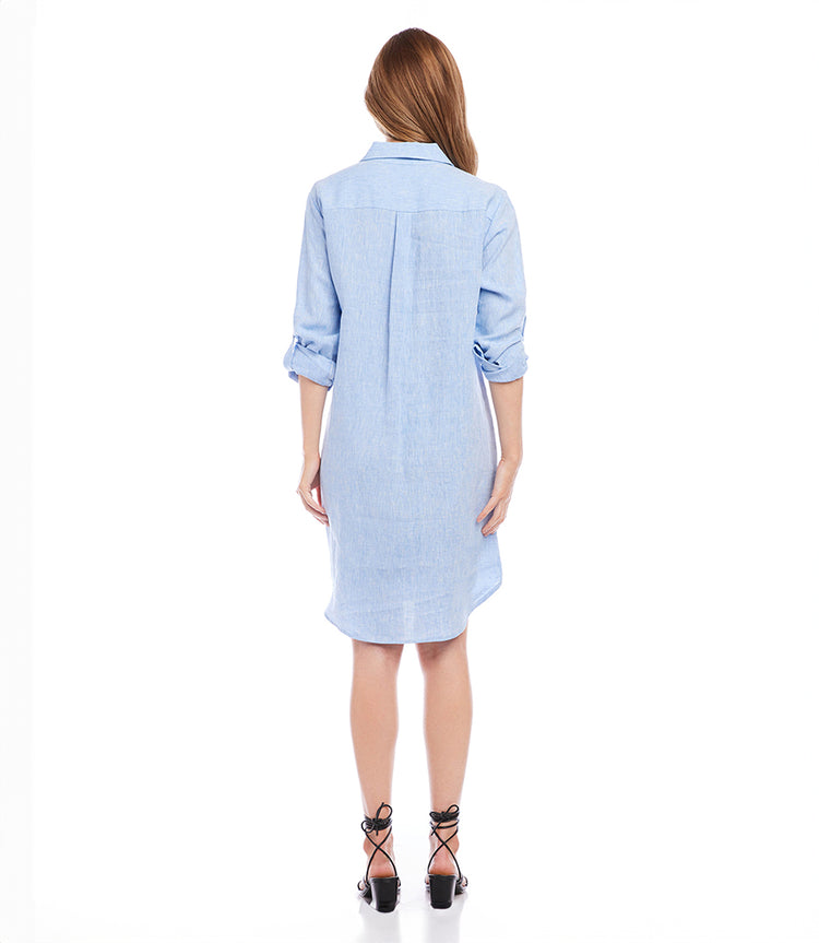 Petite Size Linen Shirtdress