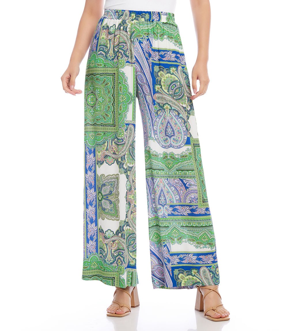 Paisley Wide Leg Pants | Karen Kane