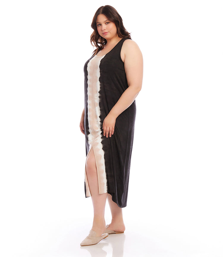 Plus Size Midi Tie Dye Dress