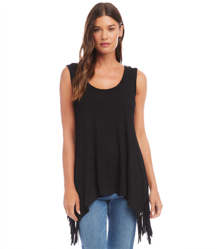 Sleeveless Fringe Top