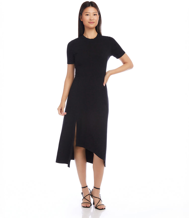 Asymmetric Front Slit Dress