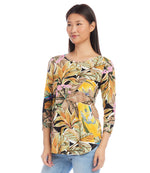 Three Quarter Sleeve Shirttail Top