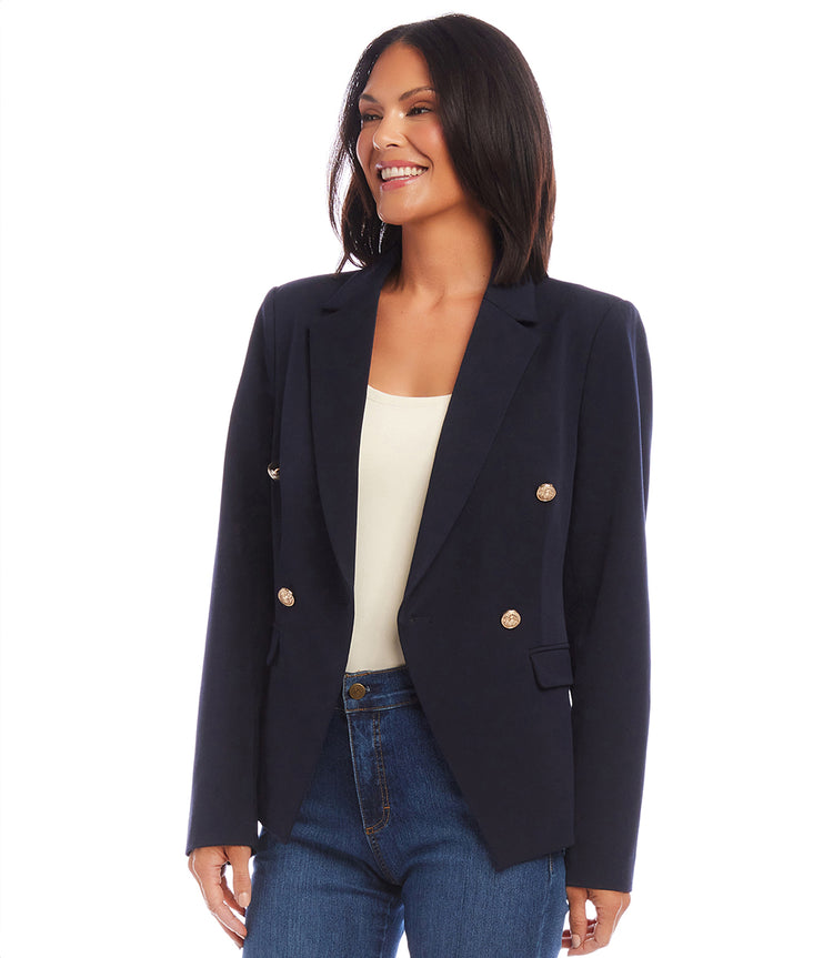 Navy fitted blazer hotsell