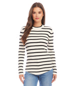 Stripe Shirttail Sweater