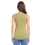 Ribbed Sleeveless Sweater Tank