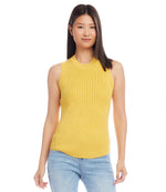 Ribbed Sleeveless Sweater Tank