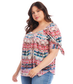 Plus Size Square Neck Top