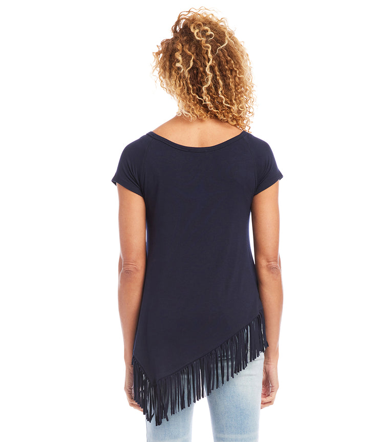 Angled Fringe Top