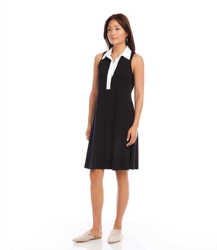 Contrast Placket Dress