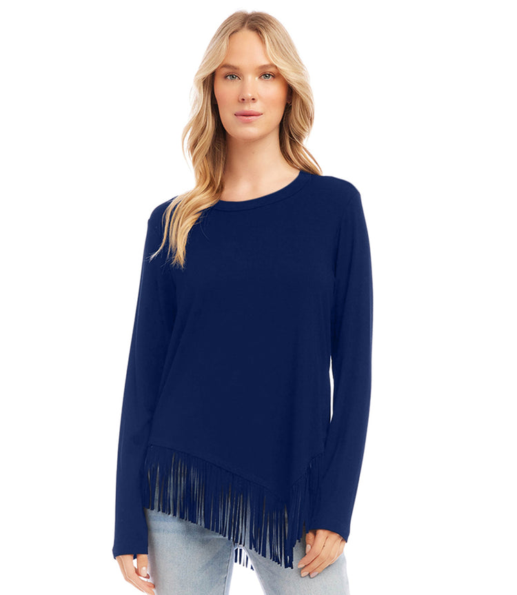 Asymmetric Fringe Top