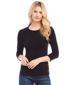 Three Quarter Sleeve Shirred Top