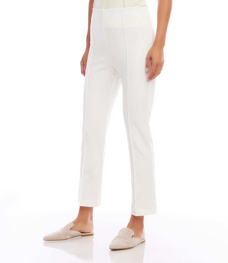 Cropped Pintuck Pants