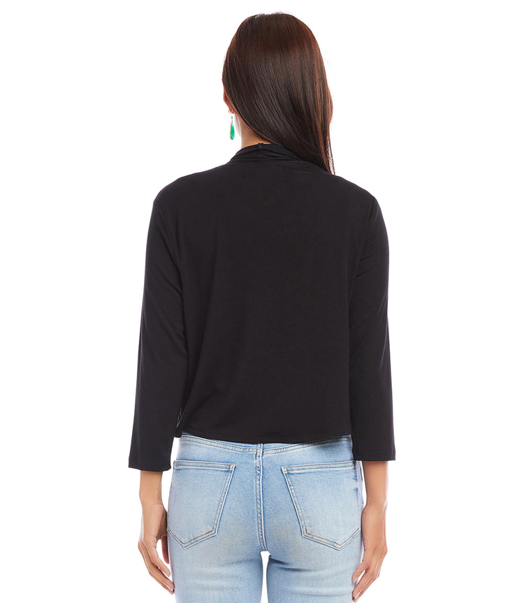 Black Petite Size Calli Cardigan Karen Kane