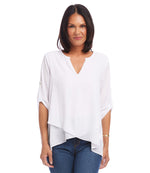 Asymmetric Hem Wrap Top