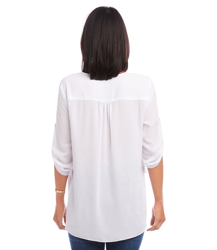 Asymmetric Hem Wrap Top