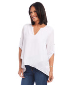 Asymmetric Hem Wrap Top