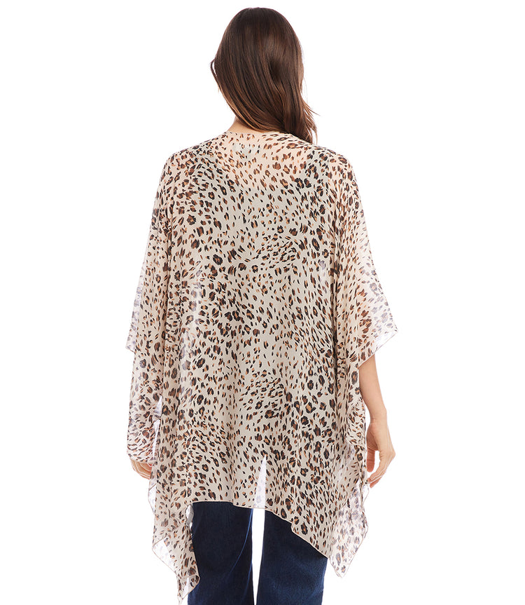 Leopard Open Front Jacket | Karen Kane