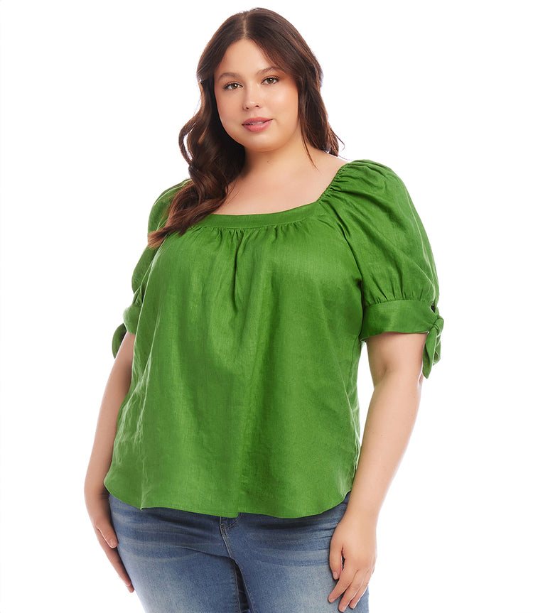 Plus Size Square Neck Top